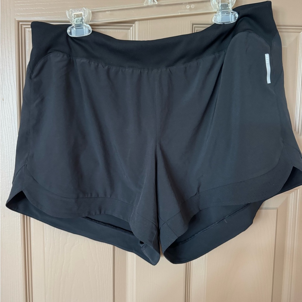 REI Black Women's Athletic Shorts with Reflective Accent